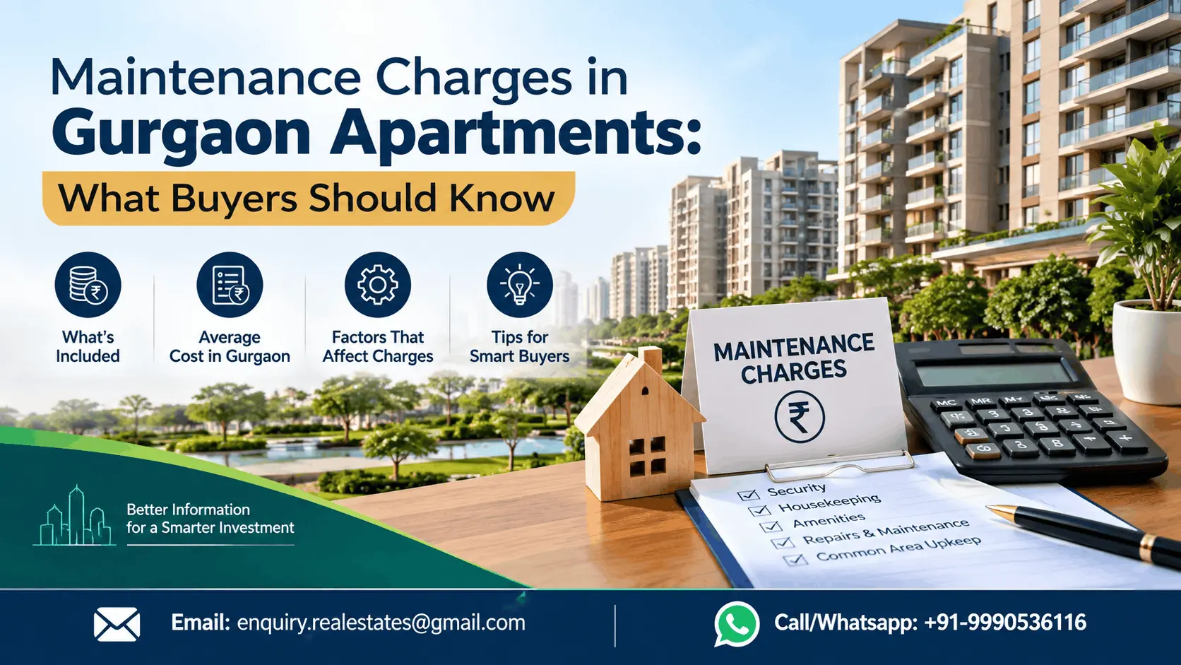 Maintenance Charges in Gurgaon Apartments: What Buyers Should Know